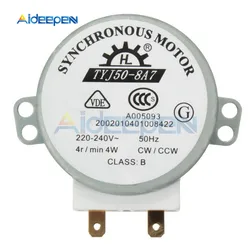 AC 220V-240V CW/CCW Microwave Turntable Turn Table Sincrono Synchronous Motor TYJ50-8A7 Vertical Turntable Motor d shafted 7