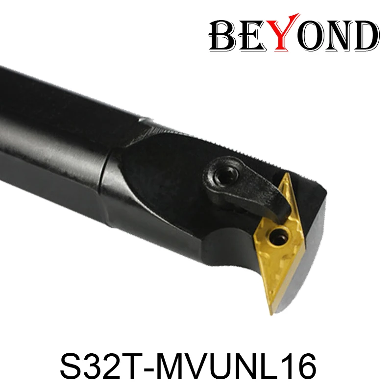 BEYOND 32mm MVUNR MVUNL S32T-MVUNR16 S32T-MVUNL16 Internal Turning Tool Holder CNC Boring Bar Lathe Cutter Carbide Inserts