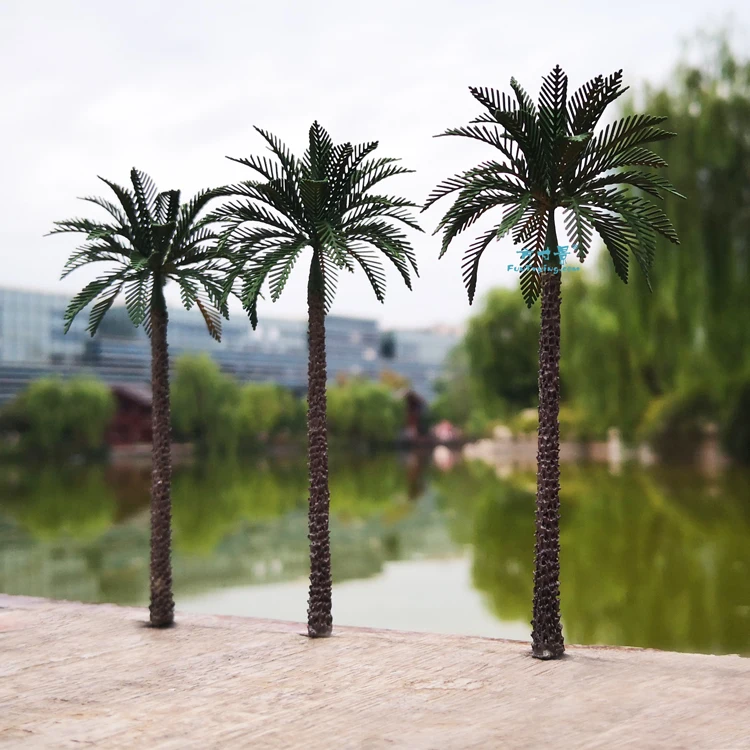 3pcs Brass Etched Model Palm trees 3.94\