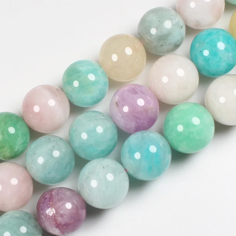 

6-12mm Natural Multicolor Gem-stone Round beads 15",100% Natural Stone Guarantee! For DIY Jewelry Making !