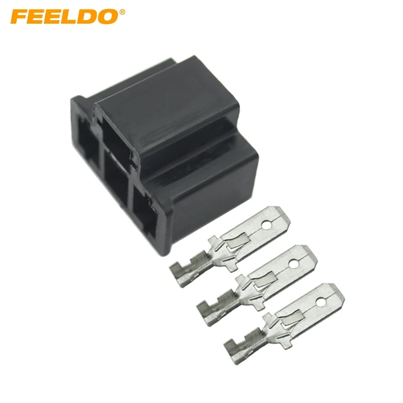 FEELDO 100Set Car Motorcycle H4/HB2/9003 Bulb Waterproof DIY Male Quick Adapter Connector Terminals Plug #AM2622