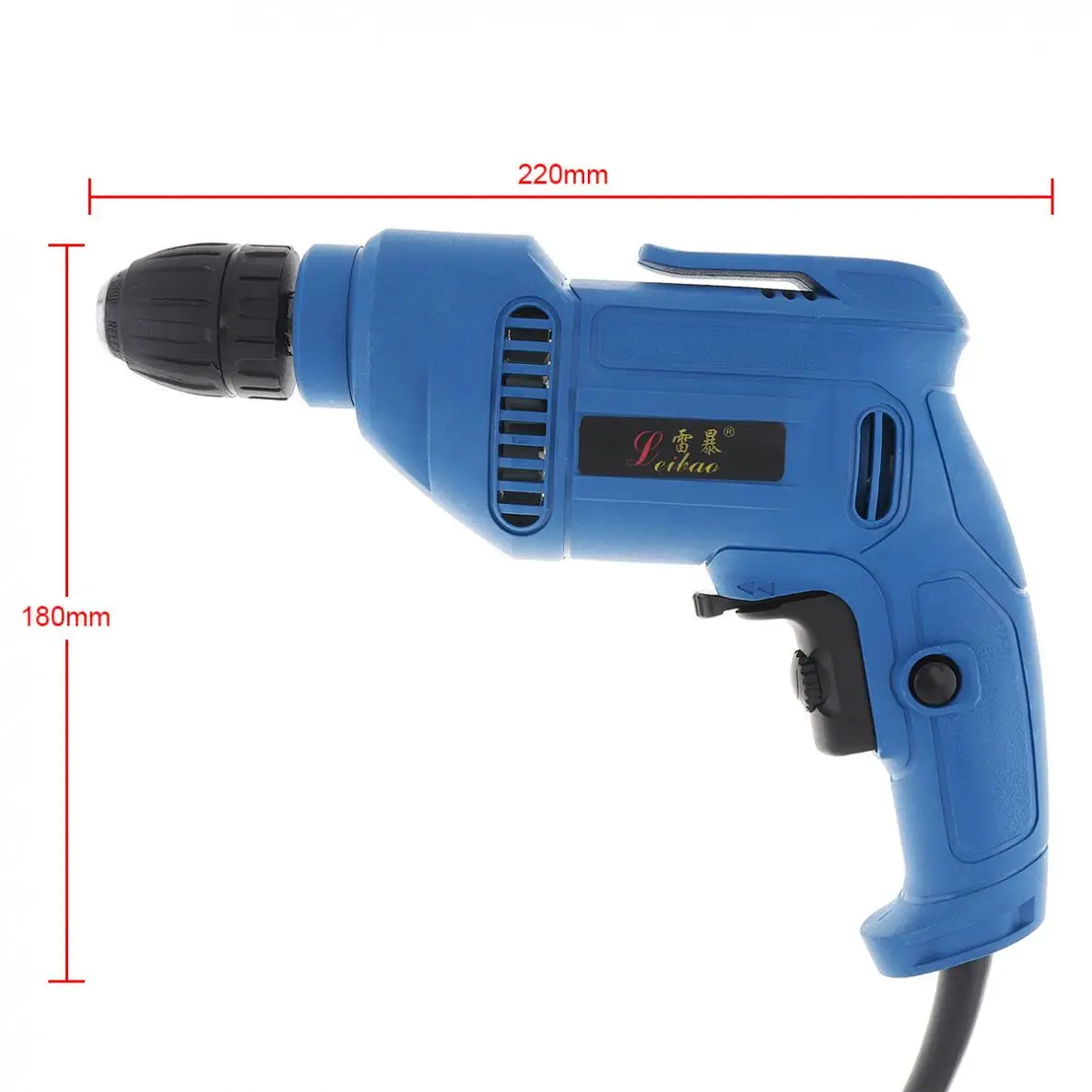 220V 600W Multifunction Handheld Impact Electric Drill with Positive Reversal Adjustable Speed Switch and 10mm Drill Chuck