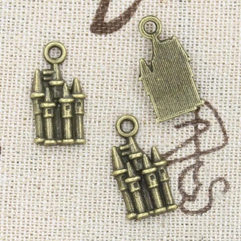 15pcs Charms Castle Chapel Cathedral 19x10mm Tibetan Bronze Pendants Fashion Jewelry Making Findings DIY Handmade Jewelry