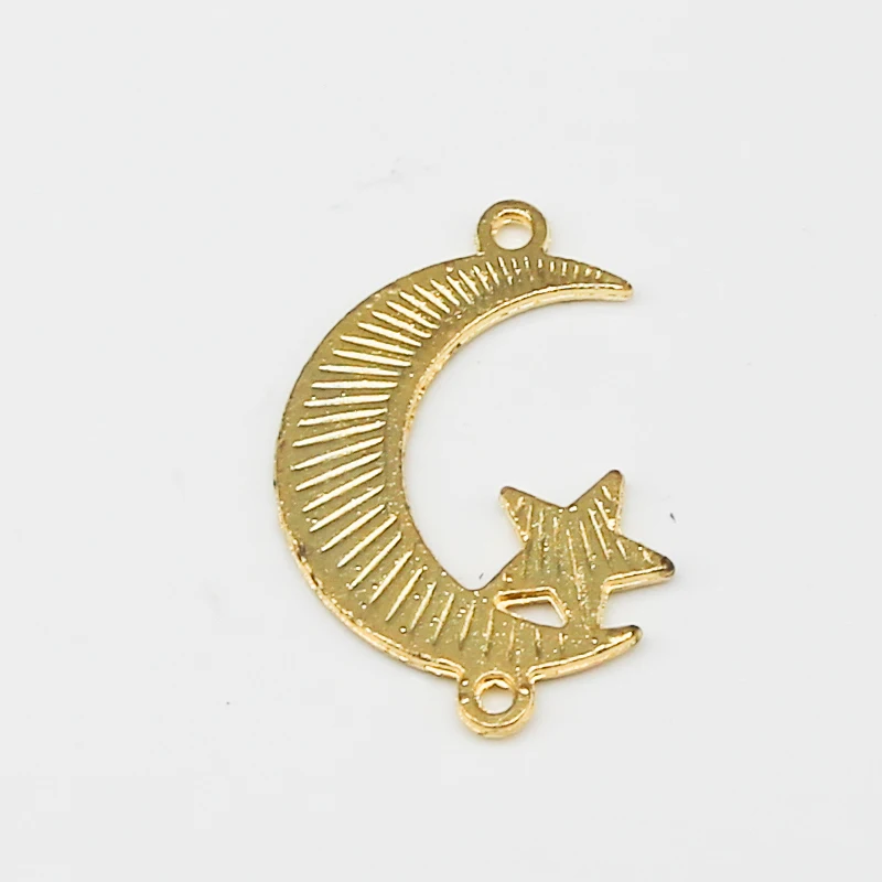 6 pieces of wholesale religious Muslim Islamic Allah Crescent Moon Connector Accessories for Islamic jewelry DIY production