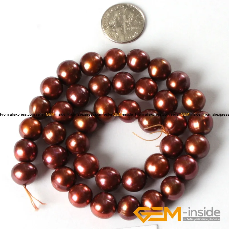 Pearl: 10-11mm Natural Freshwater Pearl Beads Strand 15\