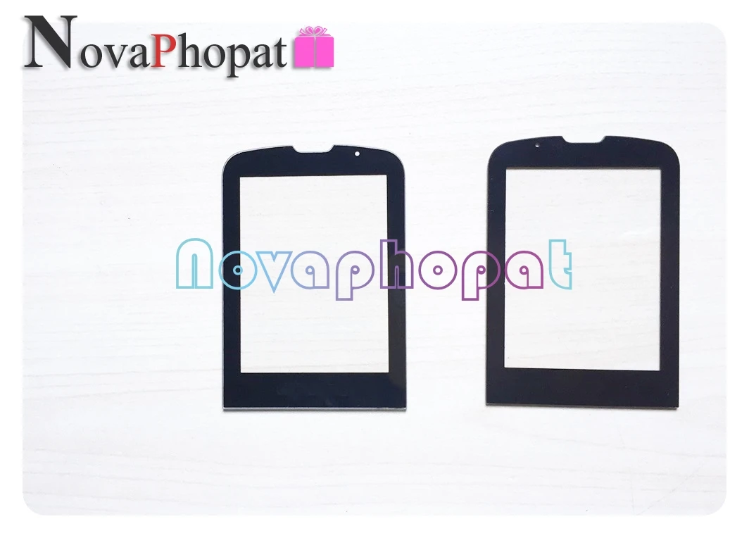 Novaphopat Black Glass Screen For Philips E560 Glass lens Panel Replacement (not touch screen Sensor) + track