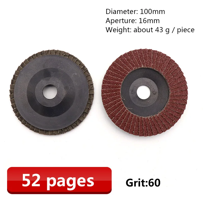 10pcs 100mm Hole 16mm Flap Disc Wheels Grinding Sanding Discs For Metal Rust Removal Wood Polishing Cast Cleaning Abrasive Tools