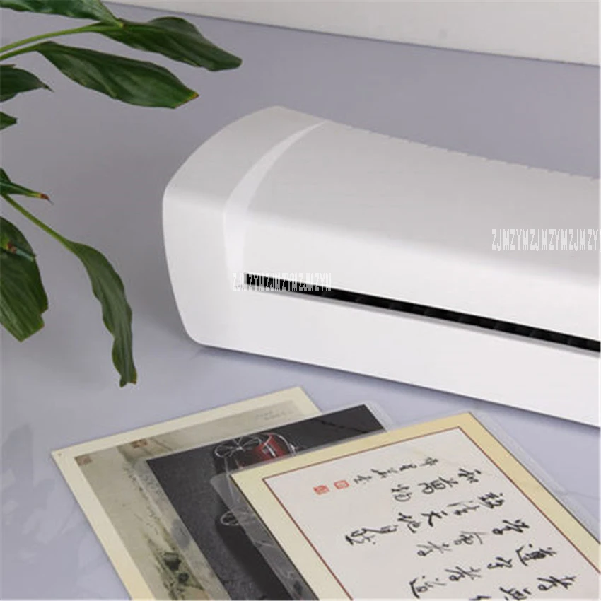 SL200 white A4 Photo Laminator Office Hot & Cold Thermal Laminating  Professional For A4 Document Photo PET Film Roll Laminator