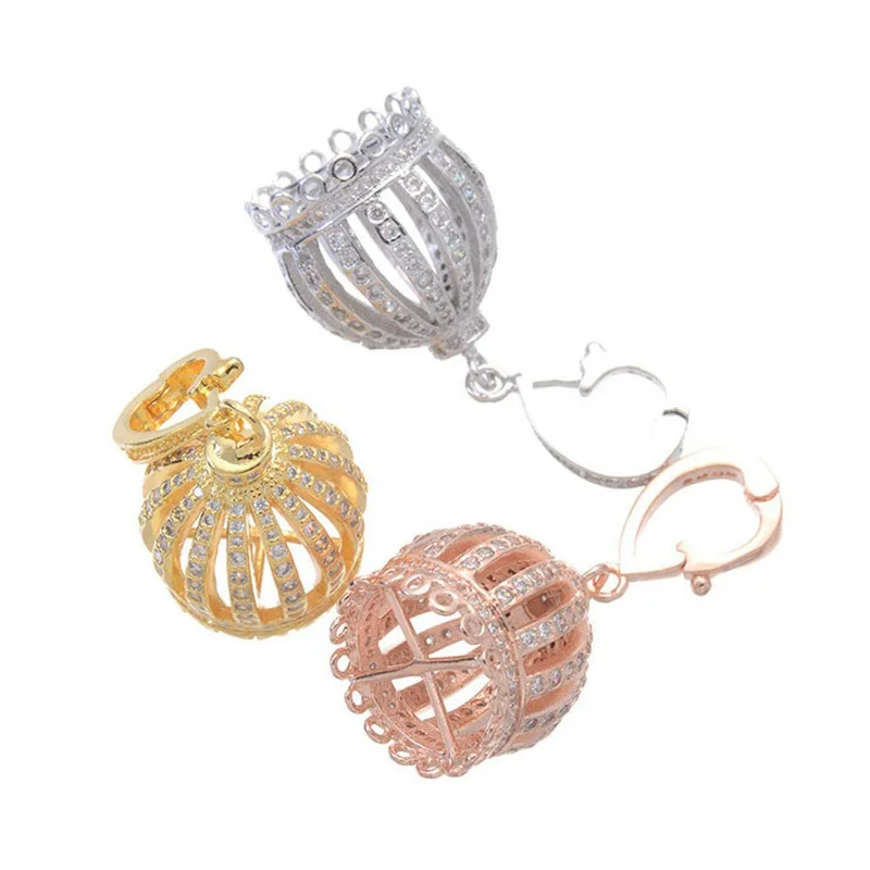 High Quality Copper Micro Paved CZ Crown Shape Bead Caps Fit Popular Tassel Pendant making Fashion Jewlry making Supplies