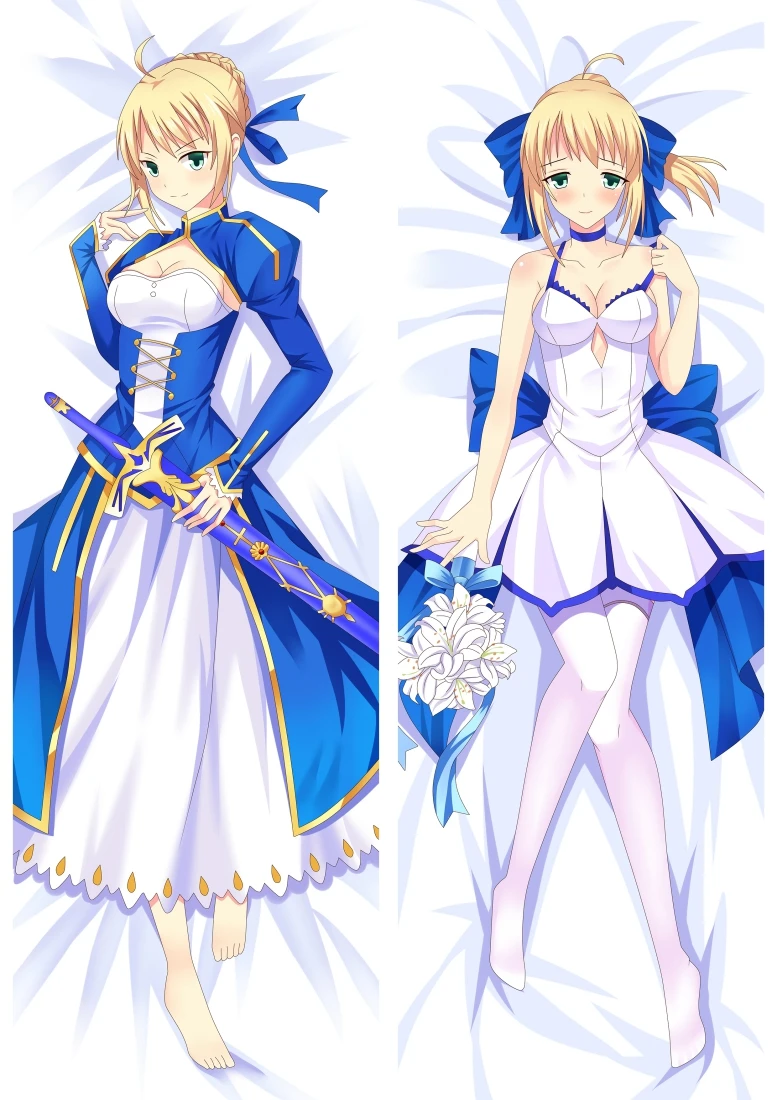 Japanese Anime sexy girl Fate Grand Order Saber Altria Pendragon dakimakura throw pillow covers Decorative Hug Body pillow cover