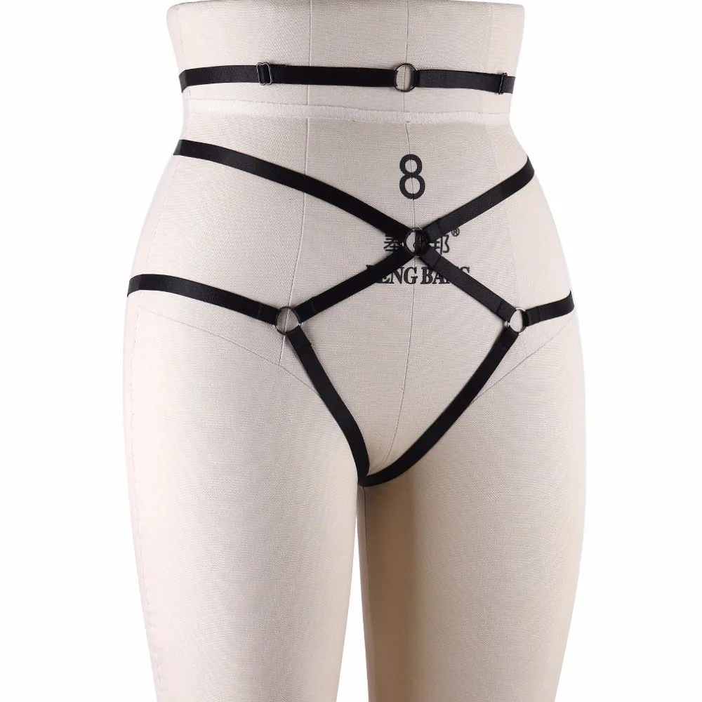 Harajuku Harness Höschen Frauen Sexy Höschen Polyester Oberschenkel Harness Böden Unterwäsche Bein Bondage Harness Dessous Strumpfbänder P0113