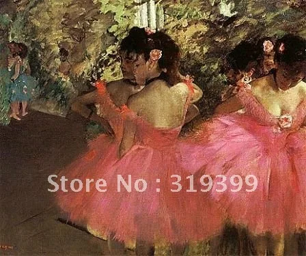 

Oil Painting Reproduction on Linen Canvas,Dancers In Pink by edgar degas ,Free Shipping ,museum quality,100% handmade