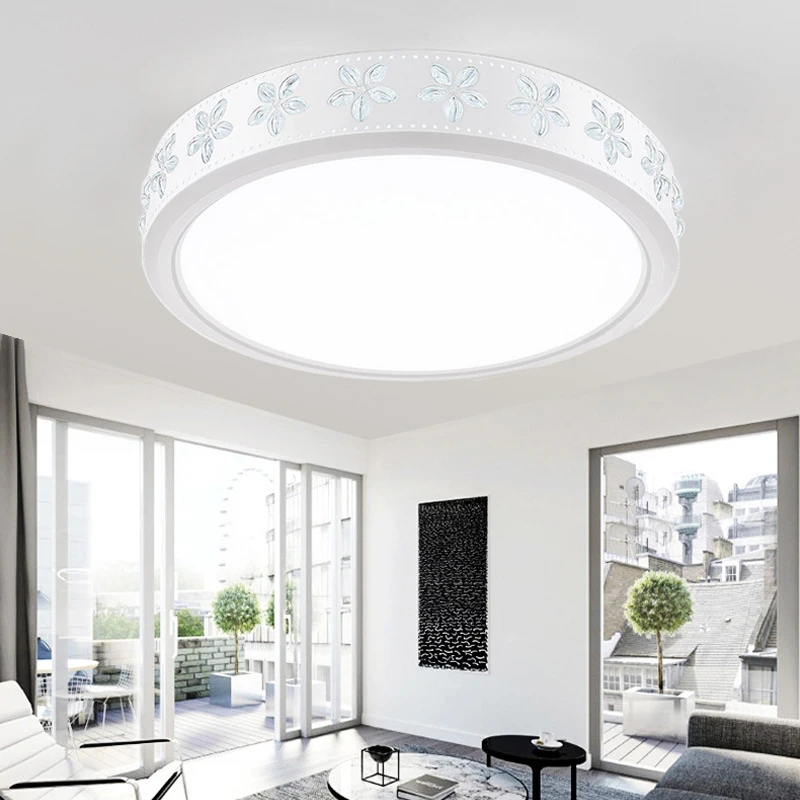 

Round LED Ceiling Lamp Modern Minimalist Bedroom Lamp Study Lamp Restaurant Lighting Ultra-Thin Intelligent Remote Control