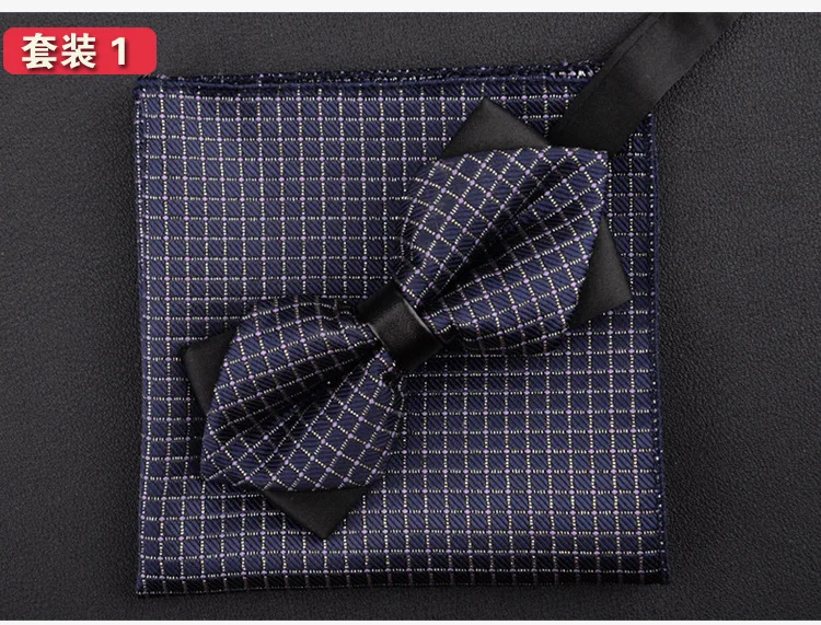 SHENNAIWEI 2016 mens bow tie and handkerchief set bowtie fashion cravatta gemelli men ties sets cravatta uomo seta lot