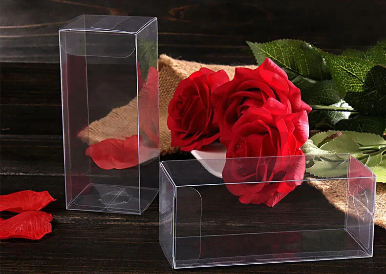 30pcs 5*5*12cm clear plastic pvc box packing boxes for gifts/chocolate/candy/cosmetic/crafts square transparent pvc Box