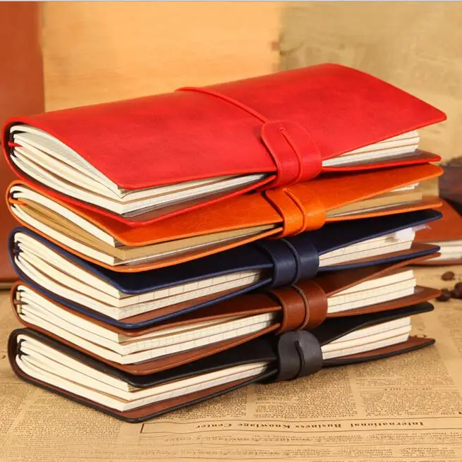 A5 A6 Vintage Journey Sketchbook Notebook Leather Blank Papers Notebook Spiral Dairy Memo Sketch Book Birthday Gift