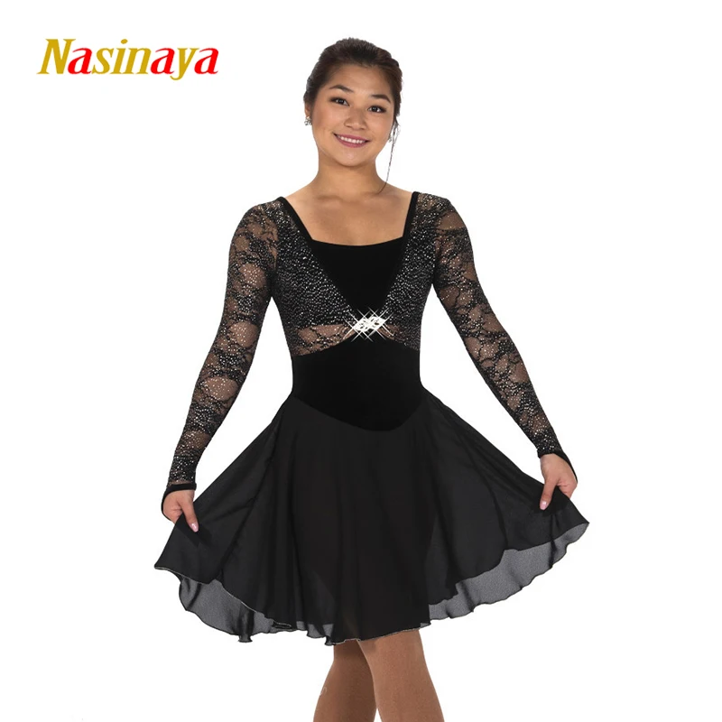 

Artistic Gymnastics Performance Nasinaya Figure Skating Training Competition Women's Children's Dress Patinaje Long Sleeve 307