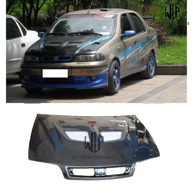 High Quality Carbon Fiber Front Engine Hood Bonnets Engine Covers Car styling For Toyota Paleo Car Body Kit