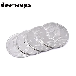 Jumbo Half Dollar Shells 3 + 1 Set(Dia 5.8cm) One Coin to Four Magic Tricks Magician Close Up Props Gimmick Accessories Comedy