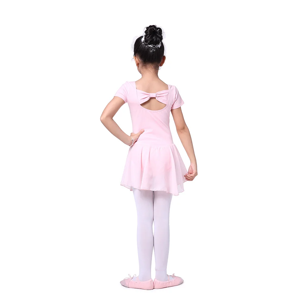 Valchirly Mädchen Ballett Chiffon Kleid, Kinder Baumwolle Lycra Tutu Ballettrock, Gymnastik Trikot Kostüm