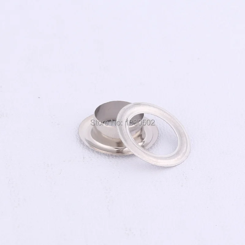 100pcs/lot 16*10*5mm silver color metal garment Eyelets with washer Gromment  sewing tool