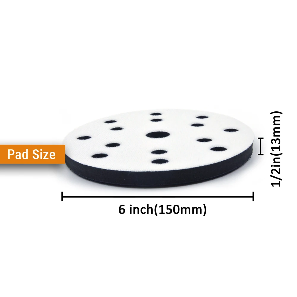 6 Inch(150mm) 15-Hole Soft Sponge Dust-free Interface Pad for 6