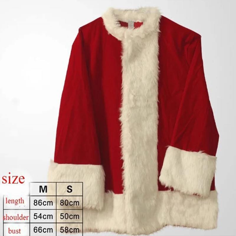 High Quatlity Christmas Costumes Santa Claus For Adults New Year Suit Red Halloween Cosplay Costume Free Shipping image 3
