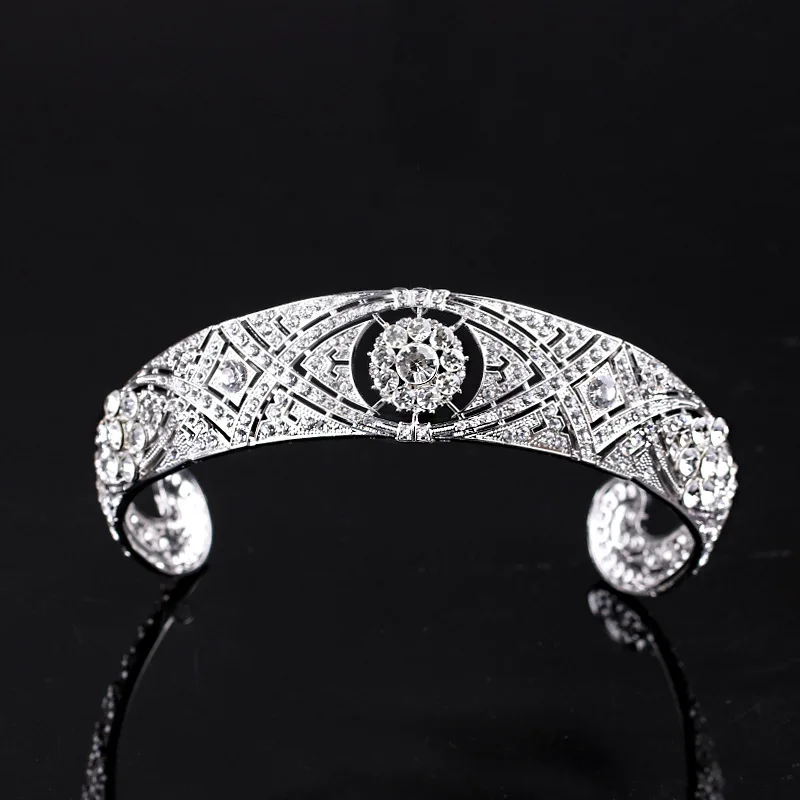 Fashion Shiny Rhinestone Crystal Bride Princess Wedding Tiara Crown Noiva Diadem Women Head Pieces Hair Jewelry Accessories SL