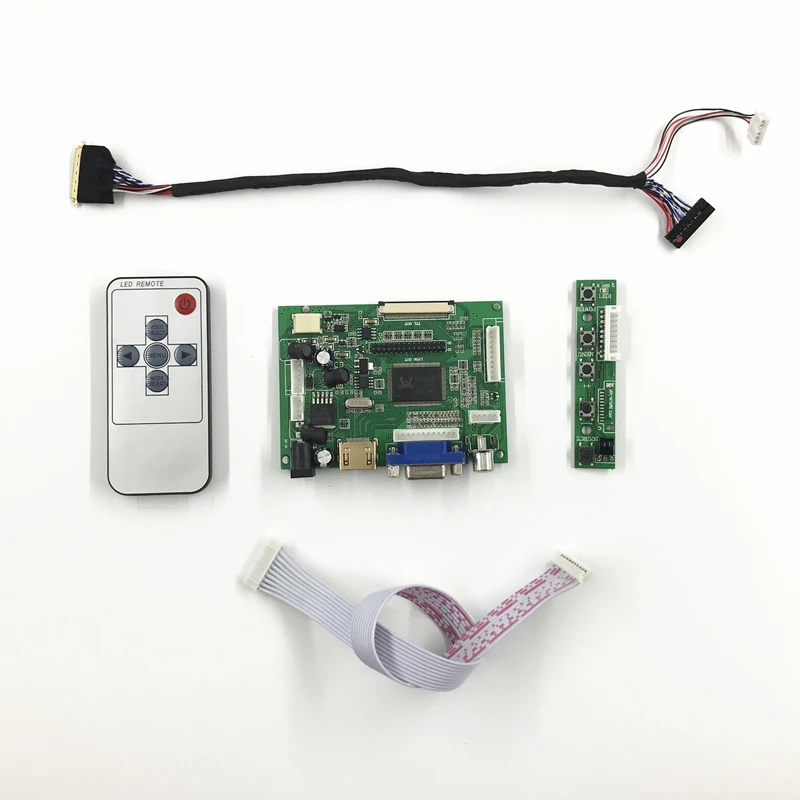 Placa de controlador LCD compatible con HDMI VGA 2AV, para 14 pulgadas, 1366x768, B140XW01, V0, VB, V8, V1, V2, WLED, LVDS
