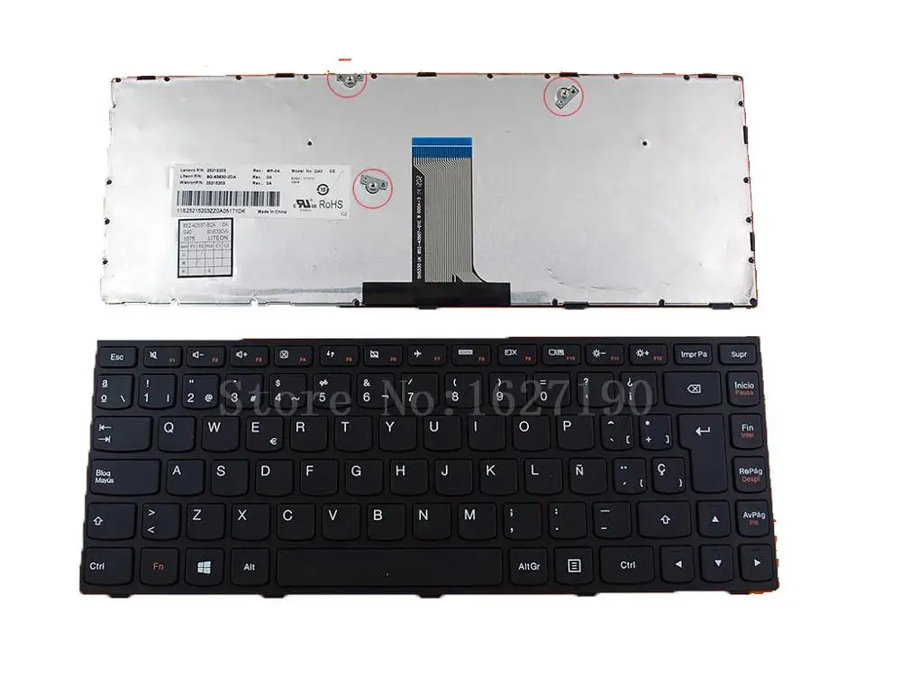 

SP Spanish Keyboard for LENOVO G40-70 Flex 2 14 BLACK FRAME BLACK Win8 New Laptop Keyboards With Free Shipping