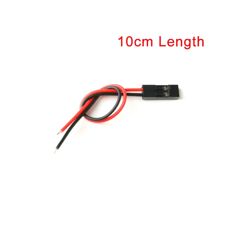 Conector de jumper fêmea com 2 pinos, 10 mbps, cabo 24awg 2 p dupont para impressora 3d, comprimento de 10cm/20cm/30cm