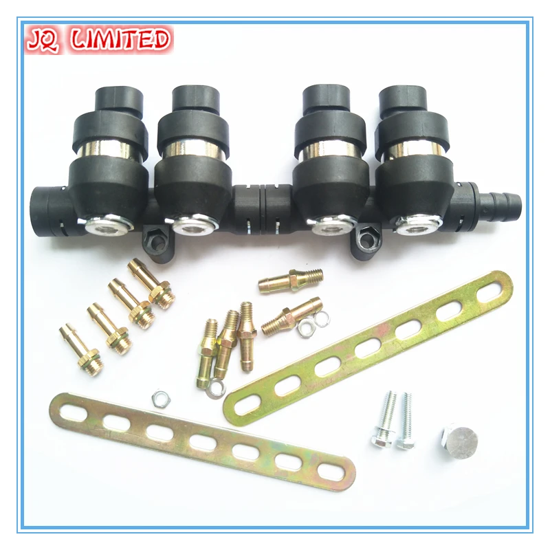 3Ohms 4 cylinder CNG LPG Injector Rail Super Silent high speed Common Injector Rail gas injector  and accessories