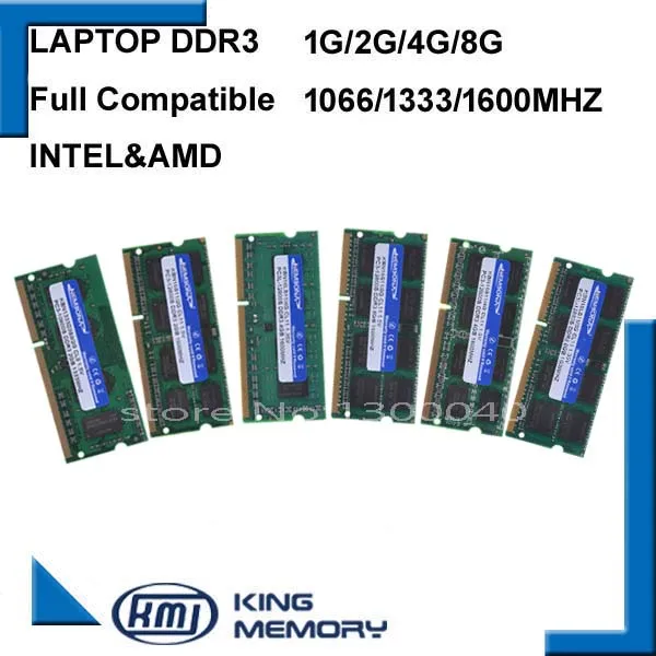 KEMBONA Sodimm Ram 메모리 노트북 DDR3 2GB 4GB 8GB DDR3 PC3 8500 1066MHz DDR3 PC3 10600 1333Mhz DDR3 PC3 12800 1600MHz 204pin