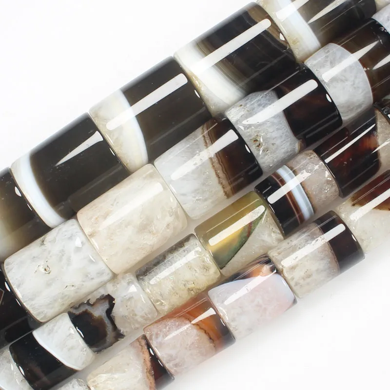 Natural Crystal Agate 10-17mm Tube beads 15inch per strand ,For DIY Jewelry Making ! We provide mixed wholesale for all items !