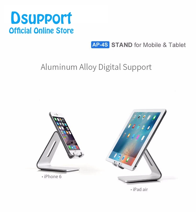 AP-4S alluminio tablet supporto del basamento con il colore del nastro per la varietà-size compresse e telefoni, tablet supporto universale
