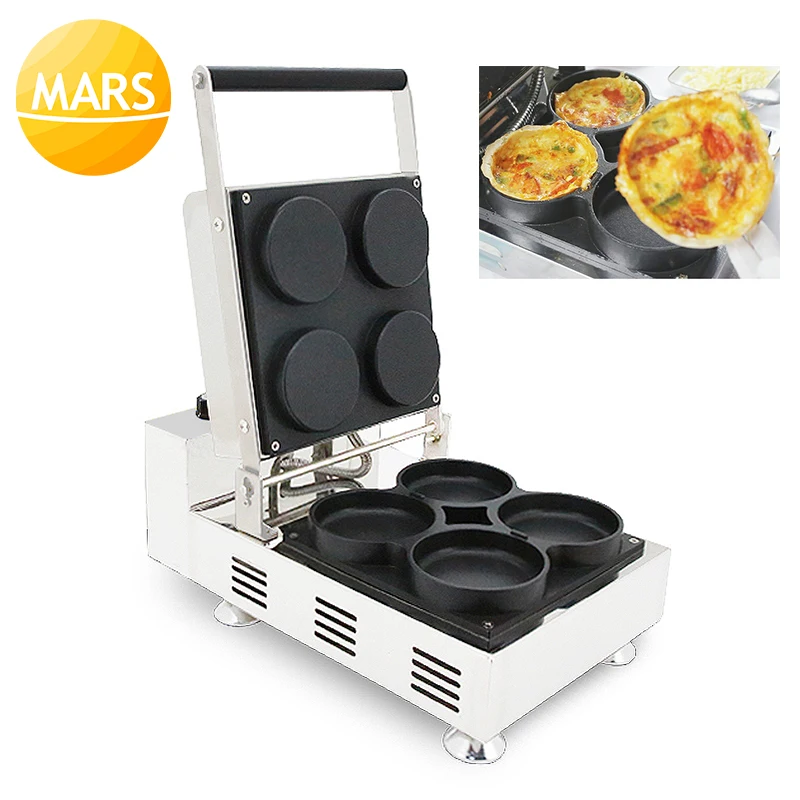 Mini Pizza Press Machine 220V Electric Waffle Cake Baking Pan Bread Pizza Cooker Commercial Use Kitchen Baking Ovens