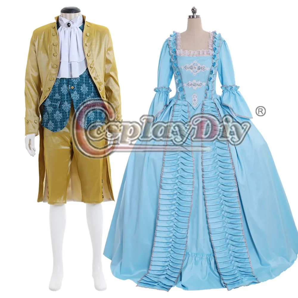 

Cosplaydiy 18th Century Elegant Gothic Aristocrat Mens Womens Rococo Marie Antoinette Ball Gown Couples Wedding Costume L320