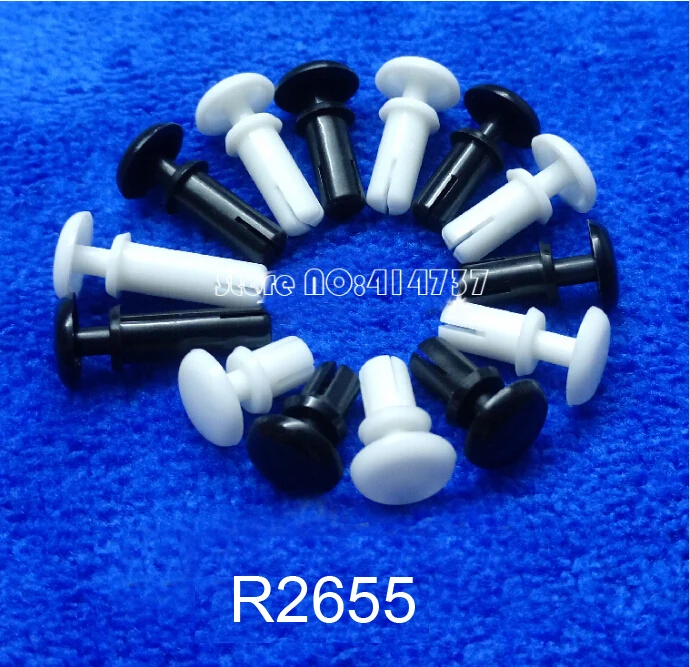 

200pcs/lot R2655 R type nylon rivets White/Black Plastic Nylon Rivets