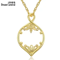 DreamCarnival1989 Long Pendant Optical Lens for Reading Gold Color kolye for Eldery Mum Parents Collares Chain Necklace P-0014