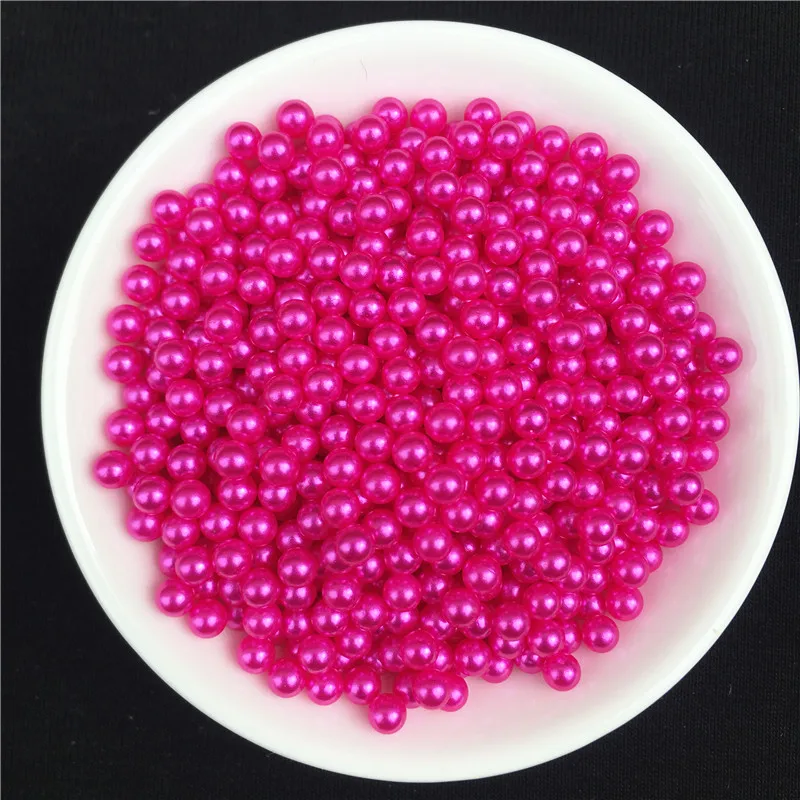 10grams Rose ABS Pearls 2.5/3/4/5/6/8mm Round Acrylic Imitation Pearl Beads for Jewelry Making /Nail Art /Phone