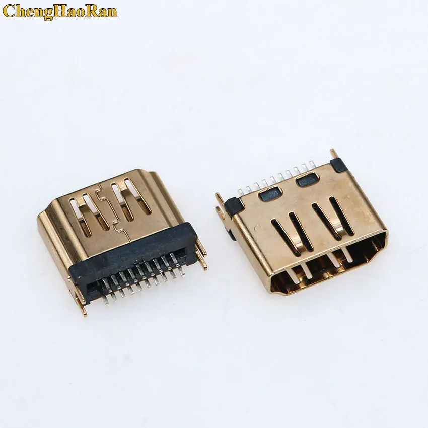 HDMI-compatible 19 pin female plug connector caught in the middle of the board,HD TV Interface and laptop ect