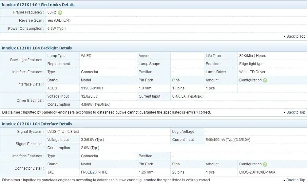 Pantalla LCD LED original de 12,1 pulgadas, G121X1-L04 industrial, resolución de G121X1-L04, 1024x768