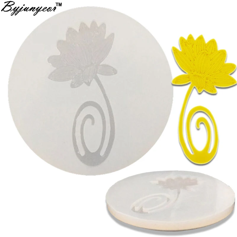 Byjunyeor Lotus Manual  Epoxy UV Resin Silicone Mold Fondant Mould Candy Craft Chocolate Silicone Mold Decorating M585