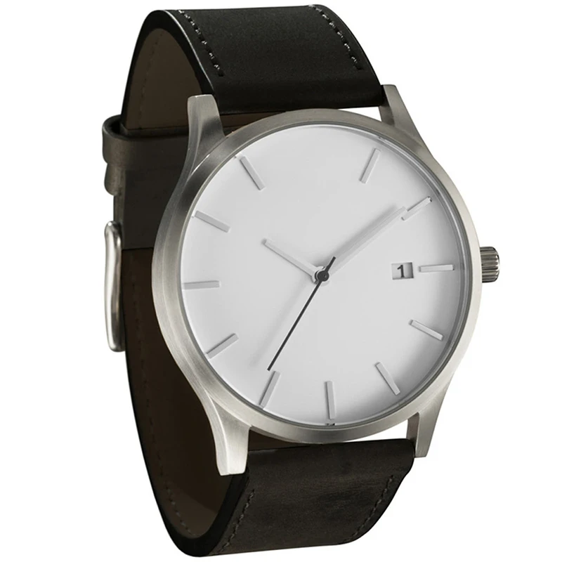 

2022 Men Watch Fashion Military Watches Men No Brand Watch Brown Leather Quartz Men's Watches Relogio Masculino Dropshipping