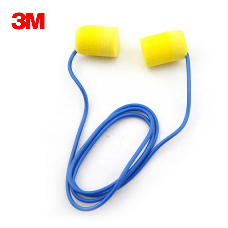 

5pair Authentic 3M 311-1101 Slow Rebound PVC Foam Soft corded EarPlugs Anti-noise sleeping swimmingReduction Protective earmuffs