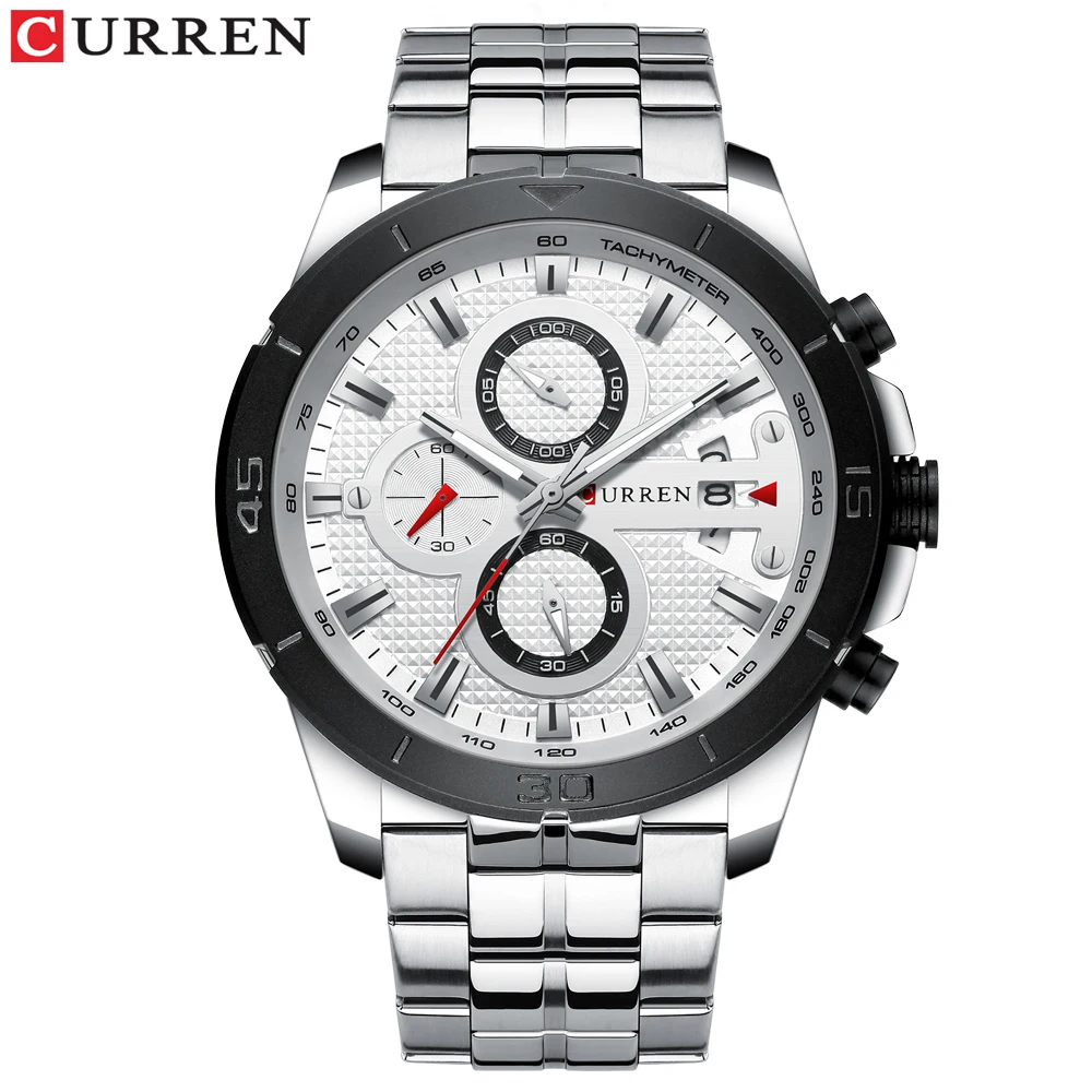 Relogio Masculino Men\'s Watches CURREN Top Luxury Brand Watch Mens Quartz Stainless Steel Clock Fashion Chronograph Watch Man