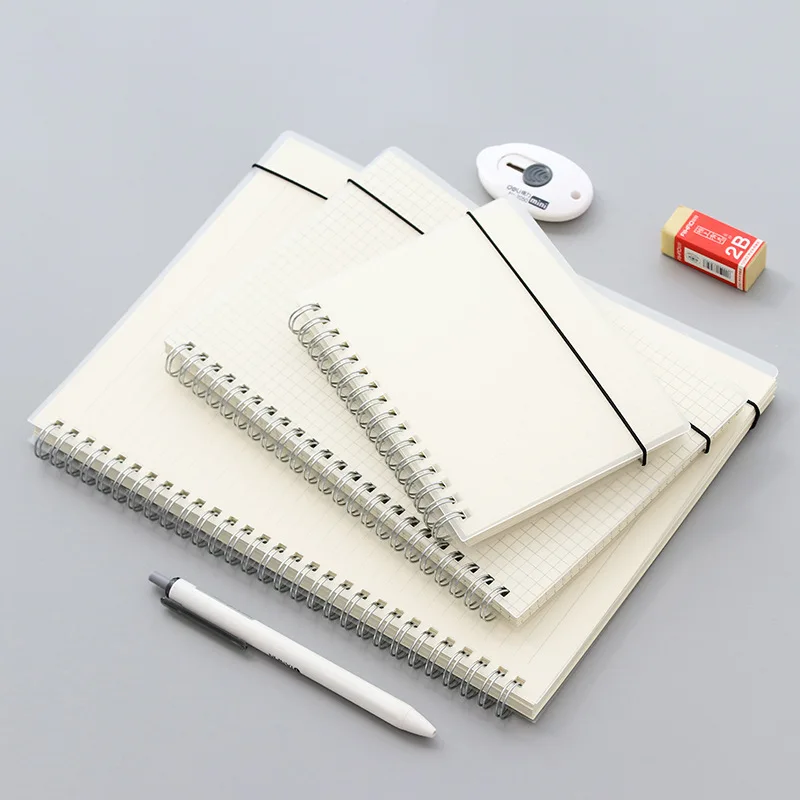 Imagem -03 - Transparente Notebook Linha em Branco Dot Mesh Dentro Business Coil Notebook Material de Escritório Escolar Papelaria a4 a5 a6 Branco