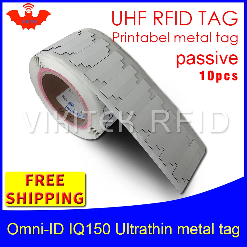 

UHF RFID ultrathin anti metal tag omni-ID IQ150 915m 868mhz Impinj MR6 10pcs free shipping printable small passive RFID tag