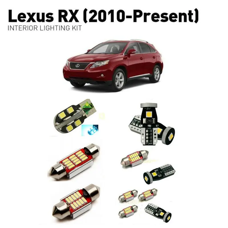 

Led interior lights For Lexus rx 2010+ 18pc Led Lights For Cars lighting kit automotive bulbs Canbus