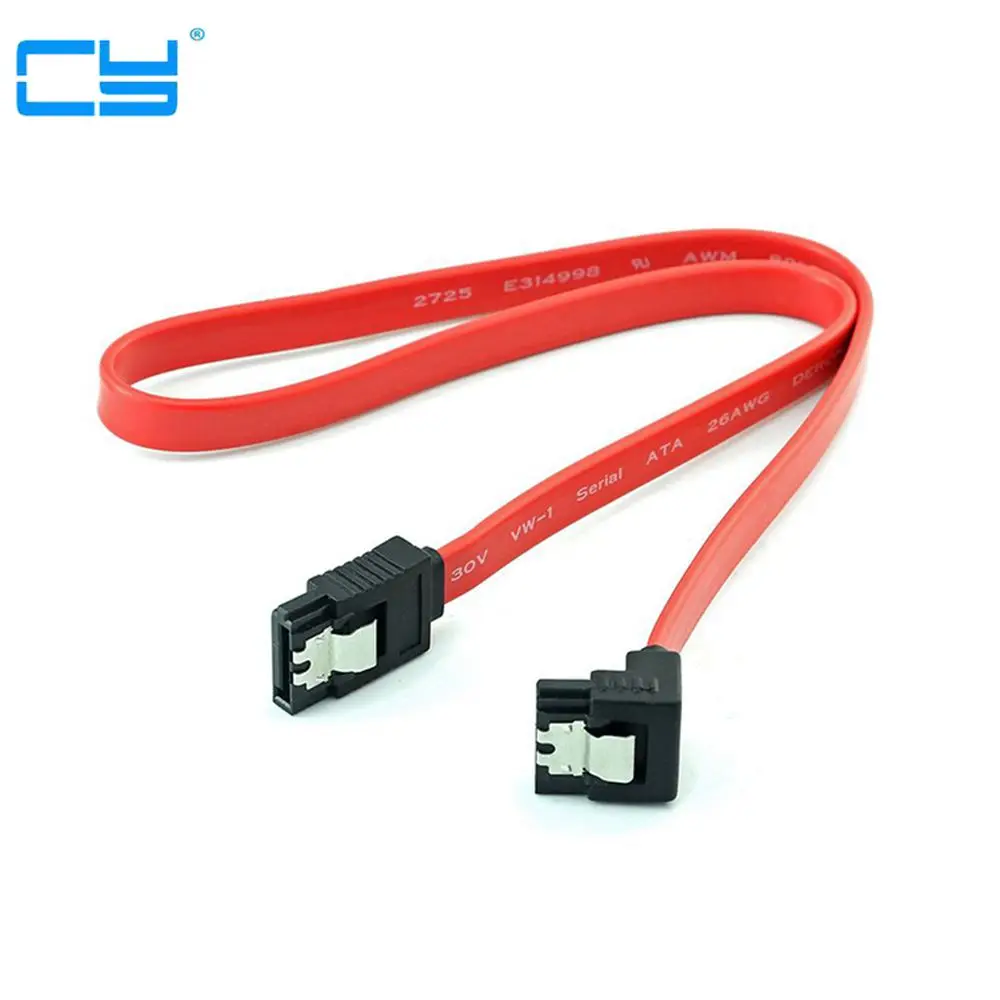 SATA 7pin female to female Extension Cable with Locking Latch and 90 Degree Angled sata Plug for Hard Disk 0.3m/30cm 1m/100cm